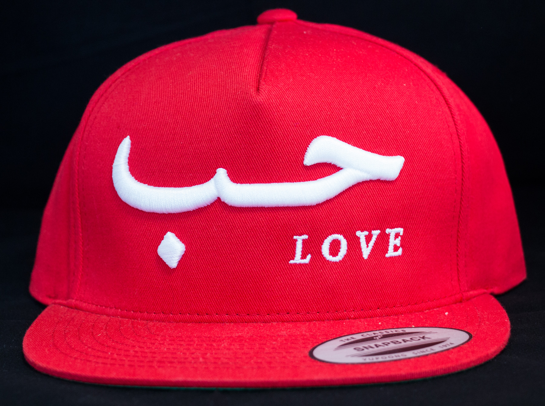 Love Snapback Rot mit weißer 3D Aufschrift