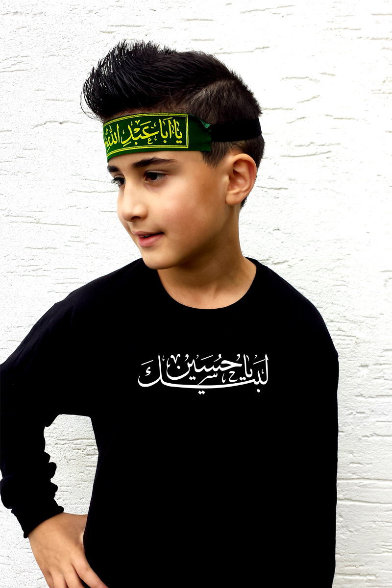 Ashura Muharram Kinder Kleidung Langarm T-Shirt Labbaika ya Hussein