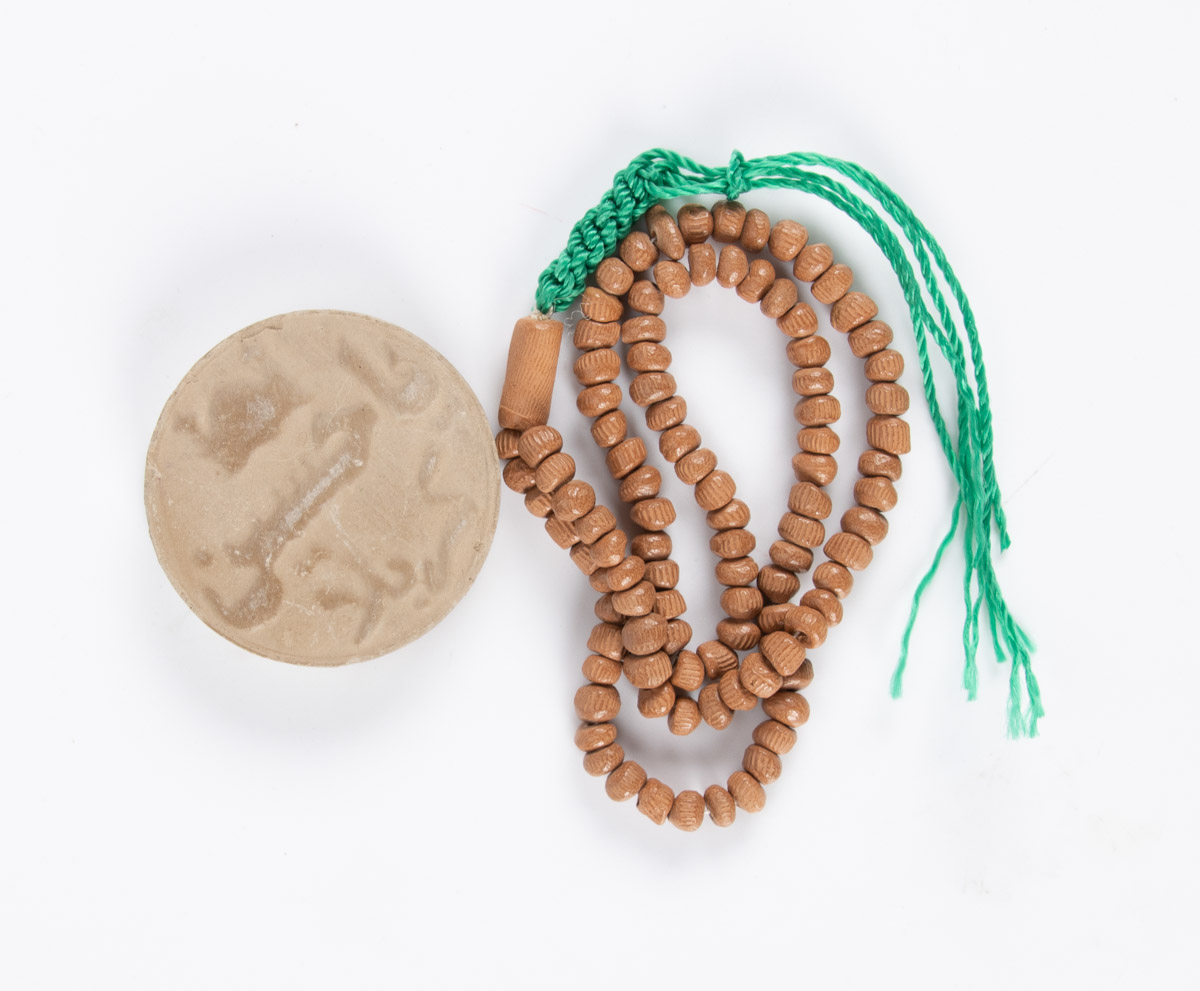 Gebetskette (Tasbih) + Gebetsstein (Turbah) aus Karbalah - SET