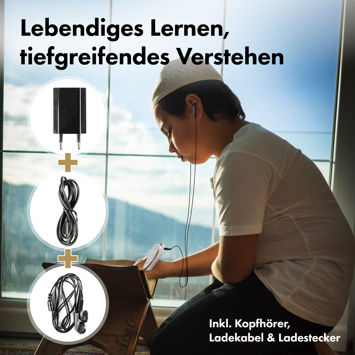 Koran-Lesestift Set: Perfektes Geschenk für Ramadan, Multilingual, inkl. Bücher & Akku - 8 GB Editio