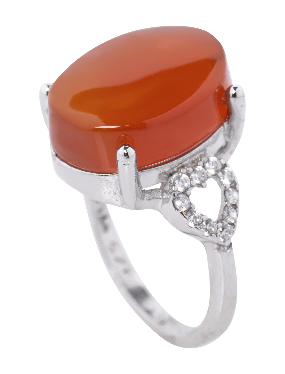 Aqiq Khorasani Silber Damen Ring - Große Stein