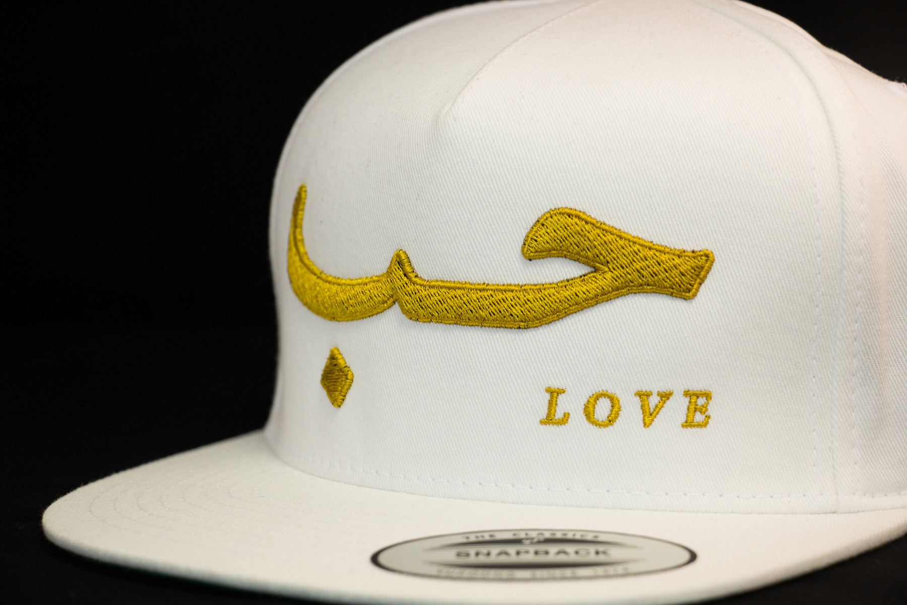 Love Snapback Weiß Gold Edition