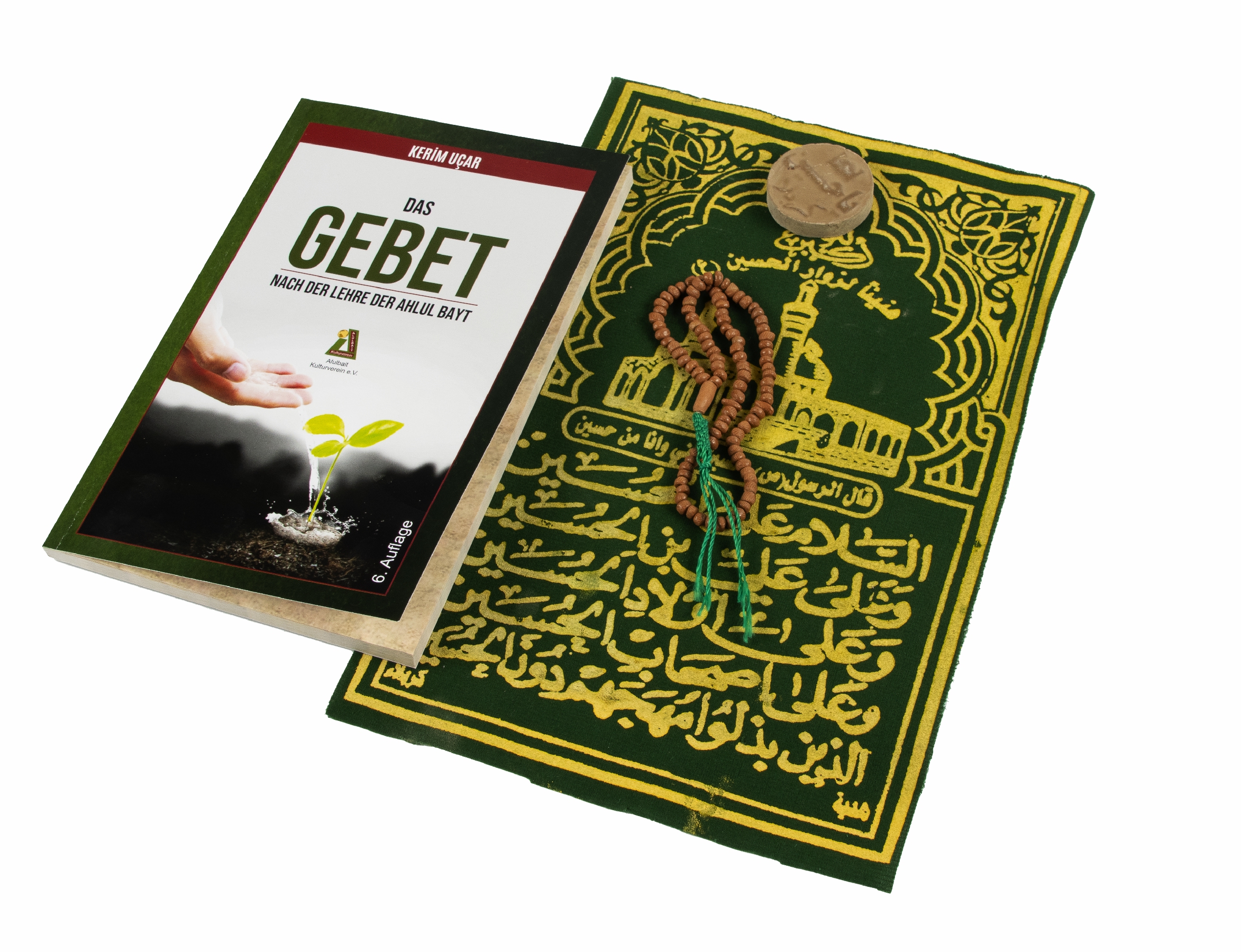 Bundel das Gebet nach der Lehre der Ahlul Bayt + Turba - Gebetskette aus Karbala + Gebetsteppich