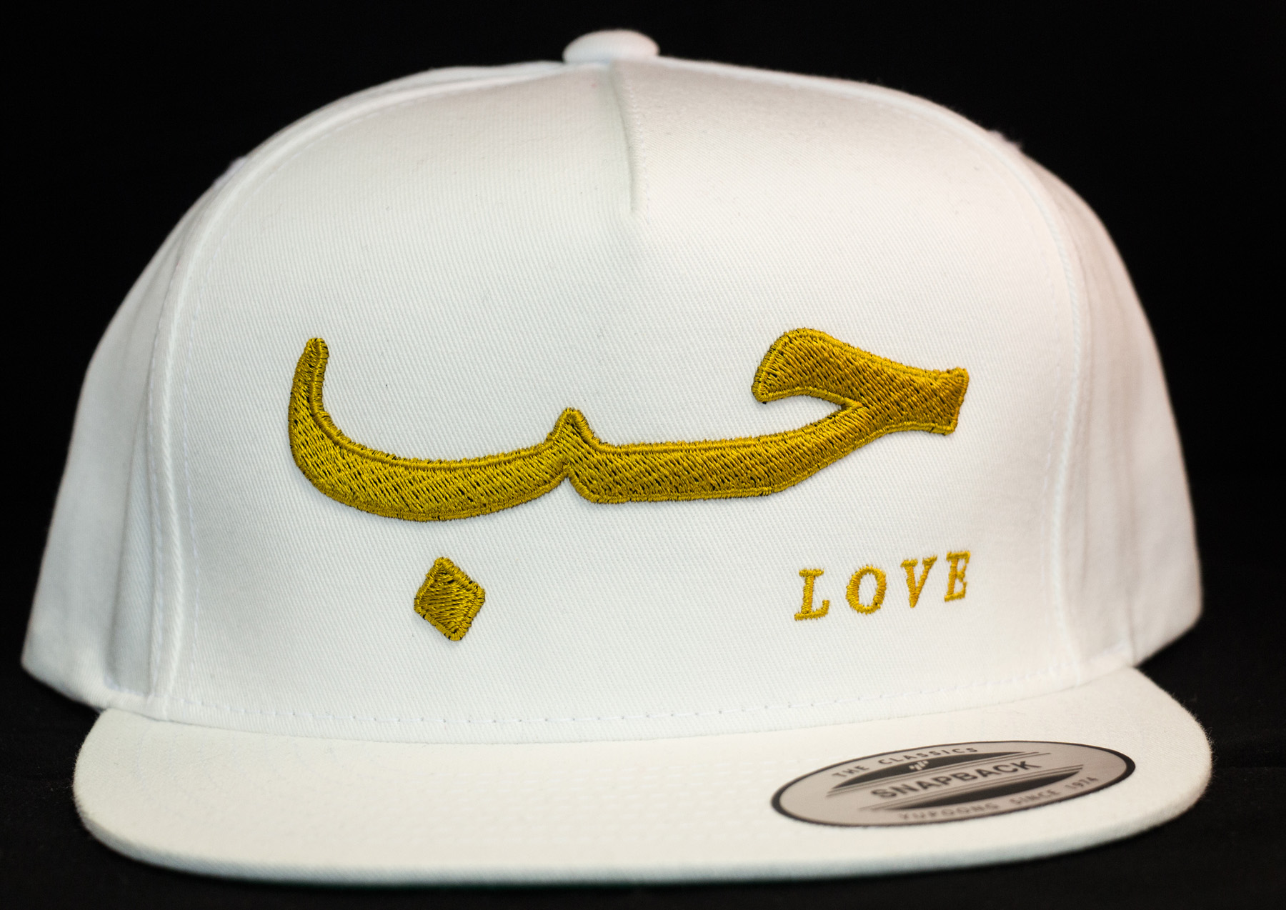 Love Snapback Weiß Gold Edition