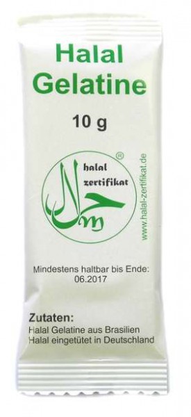 Halal Gelatine, Helal Gelatine 10g Tüten verpackt