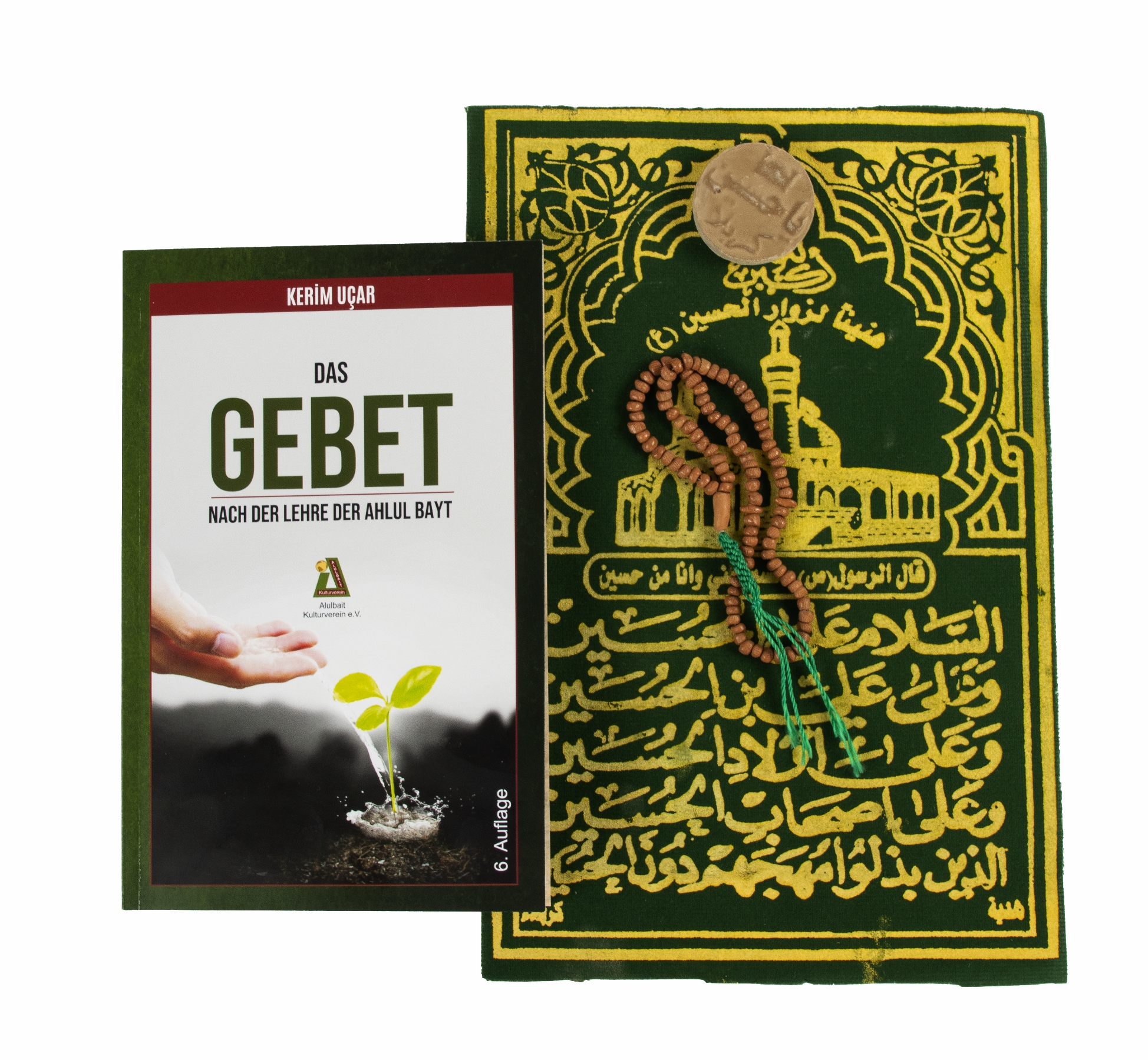 Bundel das Gebet nach der Lehre der Ahlul Bayt + Turba - Gebetskette aus Karbala + Gebetsteppich