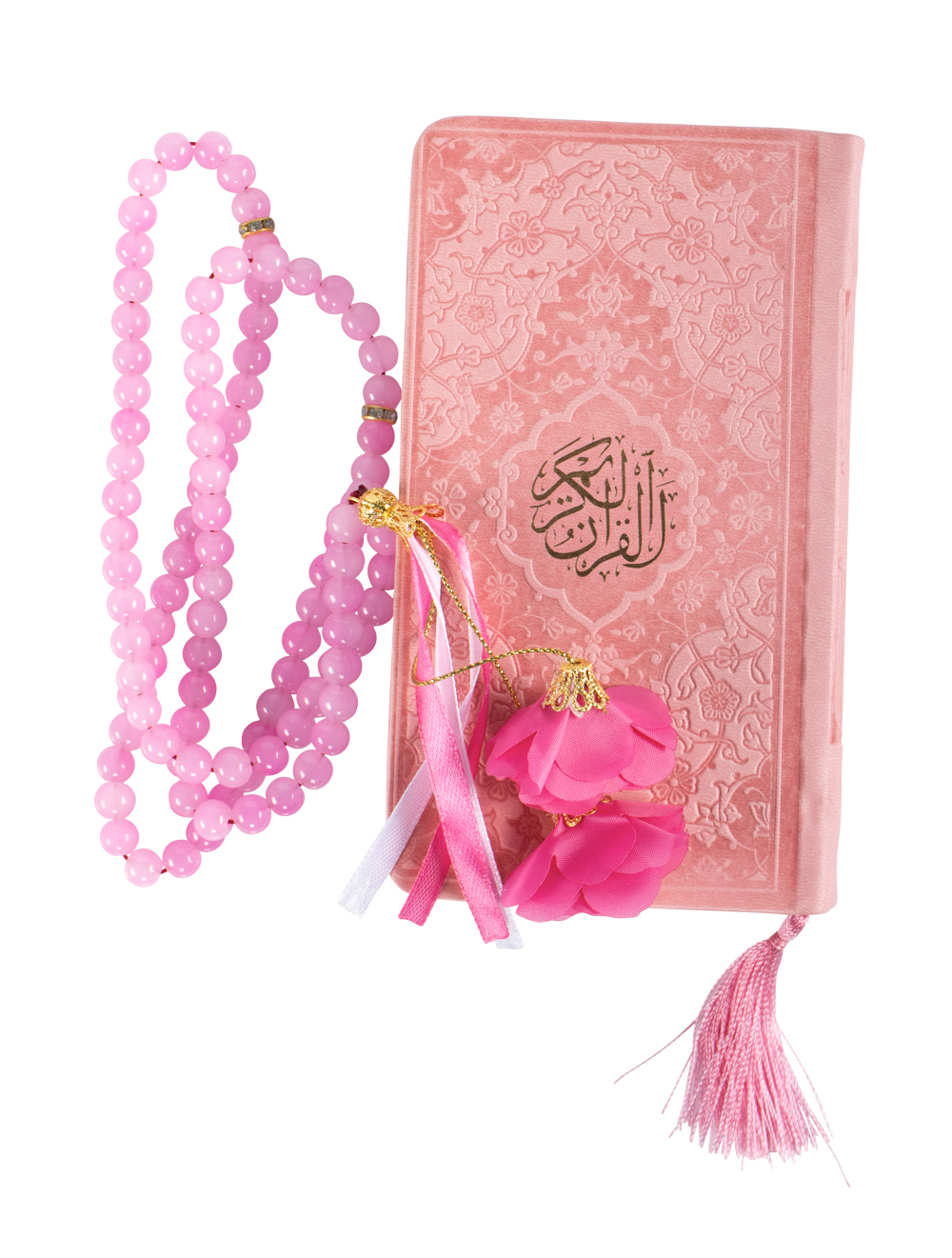 Regenbogen Koran mit eleganter Gebetskette