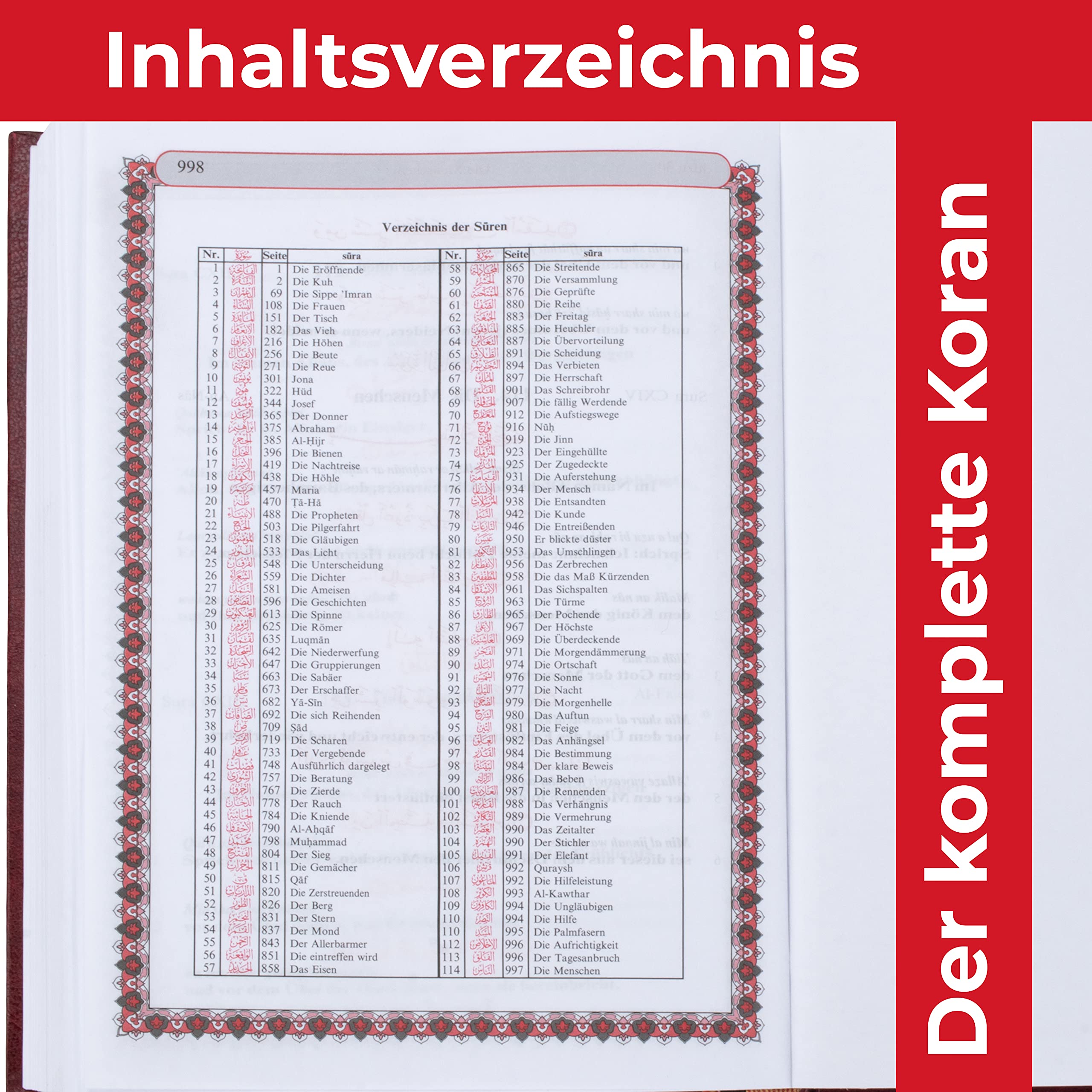 Koran auf Arabisch + Deutsch + Transkription Ideal für Anfänger Übersetzung von Abed Karzi