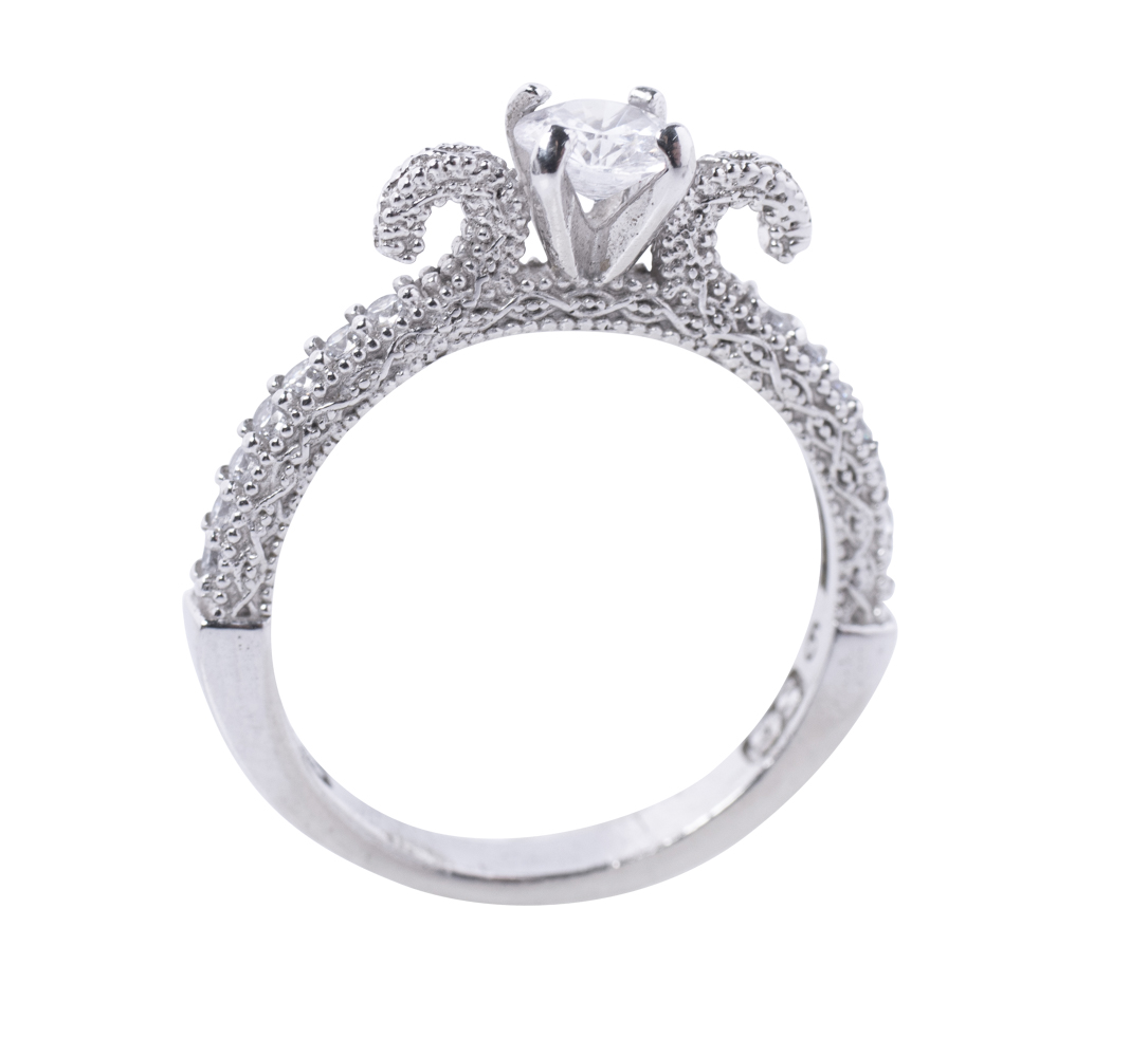 Edle Silber Damen Ring mit Kristall-Stein