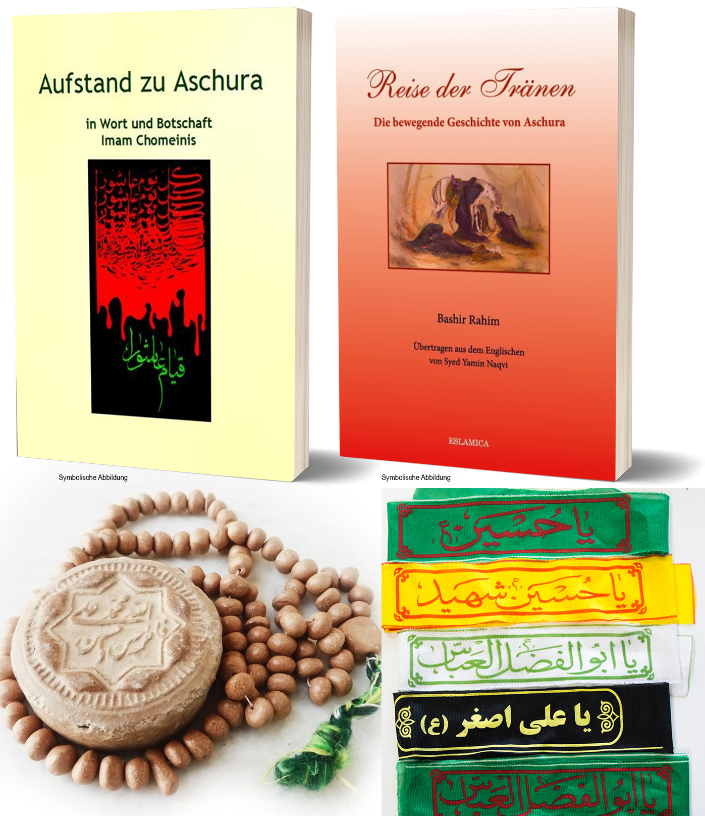 Aufstand zu Aschura- Karbalah Islam Buch Deutsch + Tasbih