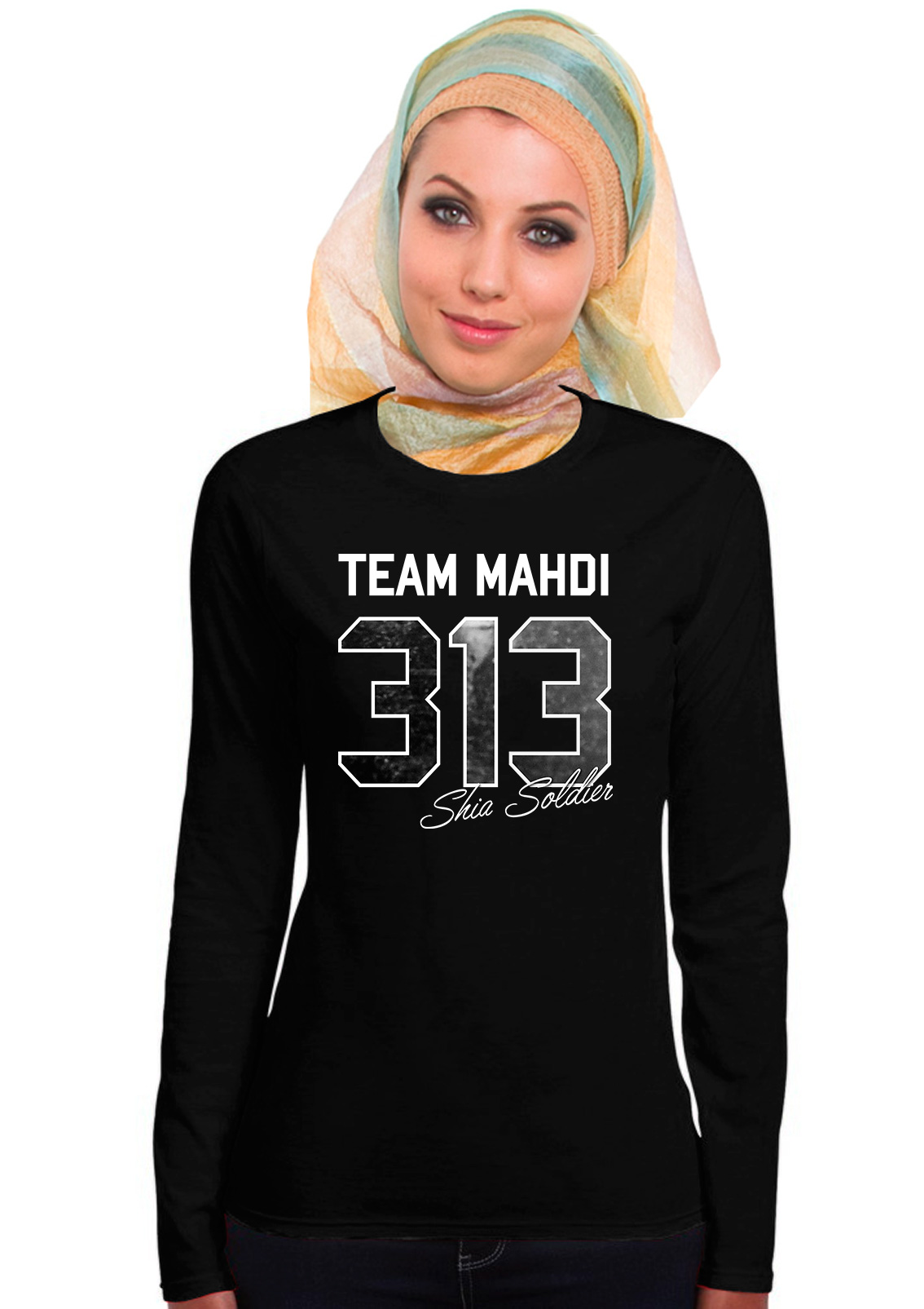 Shia Soldier 313 Team Mahdi Muharram Ashura Damen Langarm T-Shirt