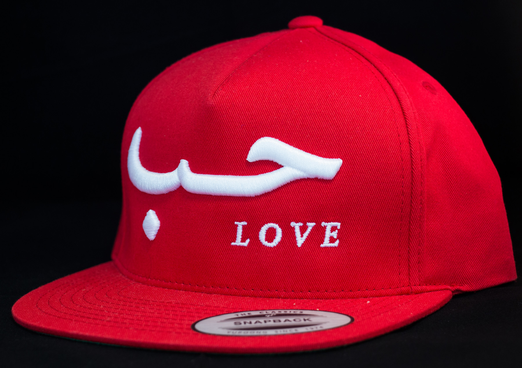 Love Snapback Rot mit weißer 3D Aufschrift