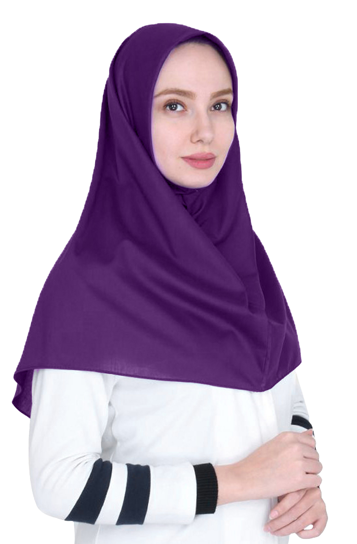 Persiches Kopftuch - Maqanaa - مقنعة - Auberginenrot