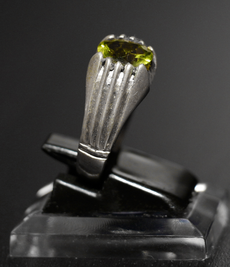 Grüner Zabarjad (Jade) Silberring