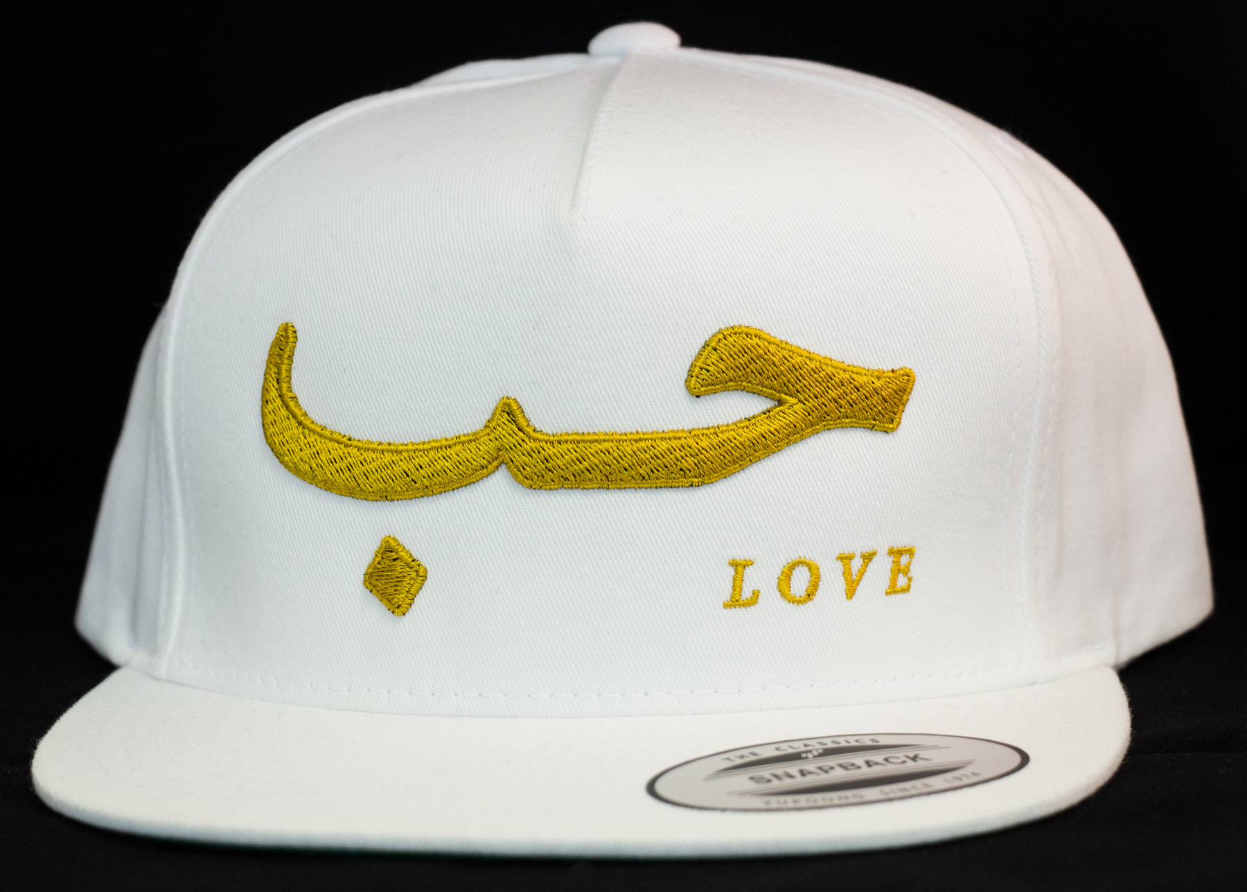Love Snapback Weiß Gold Edition
